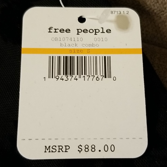 Free People Babes in Bandeaus Black Mesh Velvet Long Sleeve Deep V Neck Bodysuit - Picture 13 of 16